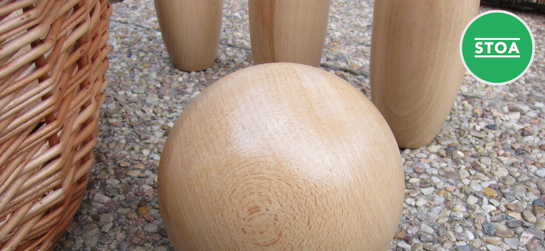 Wooden ninepins